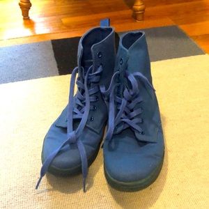 Royal blue Dr. Martens, canvas